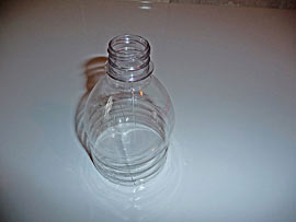 Growtainer fill tube spout made from soda bottle