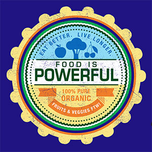 Food is Powerful T-Shirt Design