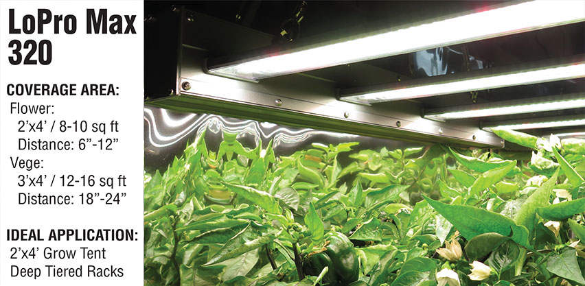 LoPro Max LED Grow Light Application Specs