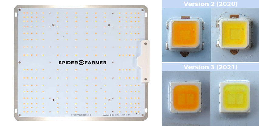 Spider Farmer SF-1000 LED Samsung Diodes Full Spectrum Light
