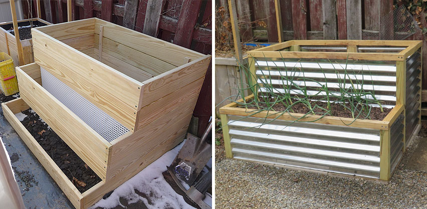 Large Worm Bins Made From Treated Lumber vs Galvanized Sheet Metal