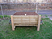 SIP Grow Box - Filled with potting mix & topped with wood mulch